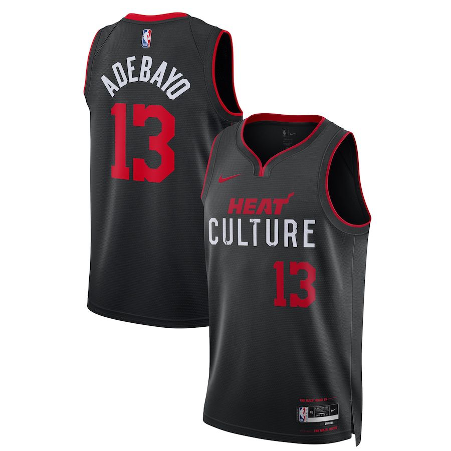 Men Miami Heat #13 Bam Adebayo Nike Black City Edition 2023-24 Swingman NBA Jersey->miami heat->NBA Jersey